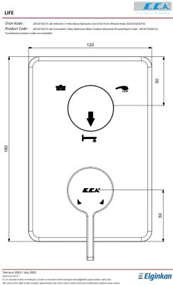 Eca Life Krom Ankastre Banyo/Duş B. 3 Yollu Sıva Üstü 102167322-K