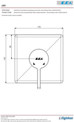 Eca Life Krom Ankastre Duş Bataryası Sıva Üstü Grubu 102167122-K