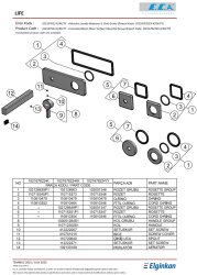 Eca Life Krom Ankastre Lav. Bat Sıva Üstü Çift Rozet 102167622-KK - Thumbnail