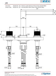 Eca Life Krom Ankastre Lavabo Bat. Tezgah Üstü Üç Rozet 102105778 - Thumbnail