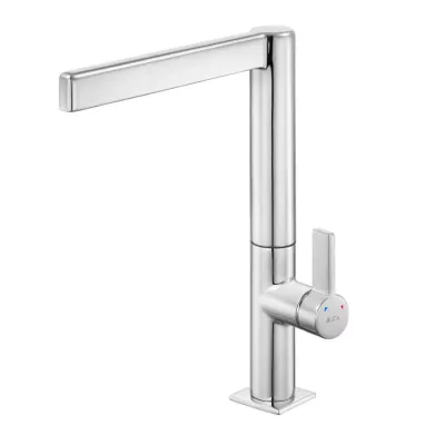 Eca Life Krom Renk L Boru Kireç Kırıcı Tasarruflu Eviye Bataryası