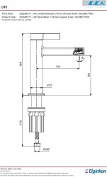Eca Life Krom Renkli Kollu Sabit Lavabo Bataryası 102188777 - Thumbnail
