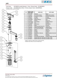 Eca Life Krom Renkli Kollu Sabit Lavabo Bataryası 102188784 - Thumbnail