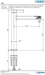 Eca Life Krom Renkli Kollu Yüksek Tip Lavabo Bataryası 102188779 - Thumbnail
