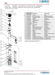 Eca Life Krom Renkli Kolsuz Sabit Lavabo Bataryası 102188781 - Thumbnail