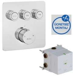 E.C.A - Eca Life Krom Termostatik Ank. Duş Batarya 3 Yol On/Off 102101403