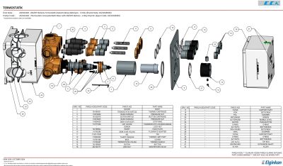 Eca Life Krom Termostatik Ank. Duş Batarya 3 Yol On/Off 102101403