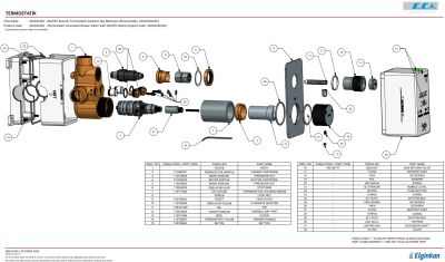 Eca Life Krom Termostatik Ank. Duş Batarya On/Off Buton 102101401