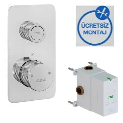 E.C.A - Eca Life Krom Termostatik Ank. Duş Batarya On/Off Buton 102101401