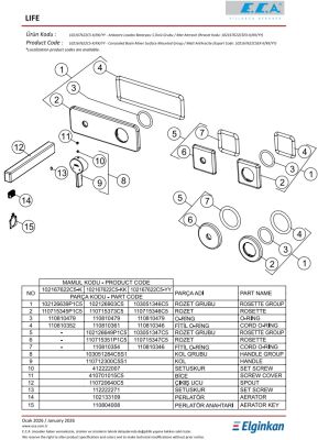 Eca Life Mat Antrasit Ank. Lav Bat S.Ü. Çift Rozet 102167622C5-KK
