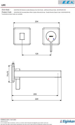 Eca Life Mat Antrasit Ank. Lav Bat S.Ü. Çift Rozet 102167622C5-KK