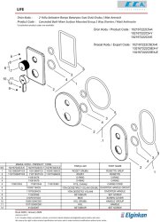 Eca Life Mat Antrasit Banyo/Duş 2 Yollu Sıva Üstü 102167222C5-KDE - Thumbnail