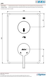 Eca Life Mat Antrasit Banyo/Duş 2 Yollu Sıva Üstü 102167222C5-KDE - Thumbnail