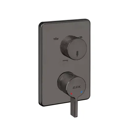 Eca Life Mat Antrasit Banyo/Duş 3 Yollu Sıva Üstü 102167322C5-K