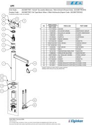 Eca Life Mat Antrasit Kollu Yüksek Tip Lavabo Batarya 102188779C5 - Thumbnail