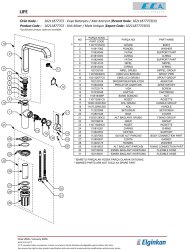 Eca Life Mat Antrasit Kireç Kırıcı Su Tasarruflu Eviye Bataryası - Thumbnail