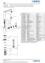 Eca Life Mat Antrasit L Boru Kireç Kır Tasarruflu Eviye Bataryası - Thumbnail