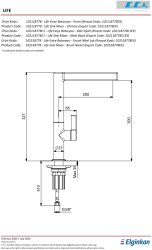 Eca Life Mat Antrasit L Boru Kireç Kır Tasarruflu Eviye Bataryası - Thumbnail