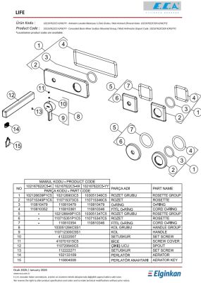 Eca Life Mat Antrast Ank Lav Bat Sıva Üst Tek Rozet 102167622C5-K