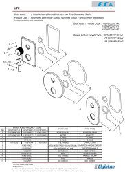Eca Life Mat Siyah A. Banyo/Duş 2 Yollu Sıva Üstü 102167222C1-KDE - Thumbnail