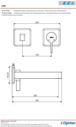 Eca Life Mat Siyah Ankastre Lav Bat S.Ü Çift Rozet 102167622C1-KK - Thumbnail