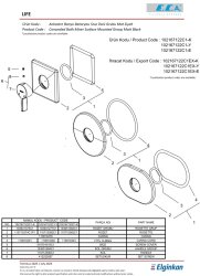 Eca Life Mat Siyah Ankastre Duş Bataryası Sıva Üstü 102167122C1-K - Thumbnail