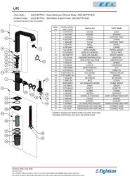 Eca Life Mat Siyah Kireç Kırıcılı Su Tasarruflu Eviye Bataryası - Thumbnail