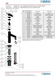 Eca Life Mat Siyah Kollu Sabit Lavabo Bataryası 102188777C1 - Thumbnail