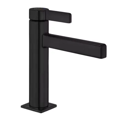 Eca Life Mat Siyah Kollu Sabit Lavabo Bataryası 102188777C1