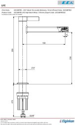 Eca Life Mat Siyah Kollu Yüksek Tip Lavabo Bataryası 102188785C1 - Thumbnail