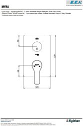 Eca Luna Altın Görünüm Ank. Banyo/Duş 2 Yollu S.Ü 102167236A1-KDE - Thumbnail