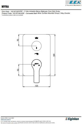 Eca Luna Altın Görünüm Ank. Banyo/Duş 2 Yollu S.Ü 102167236A1-KDE