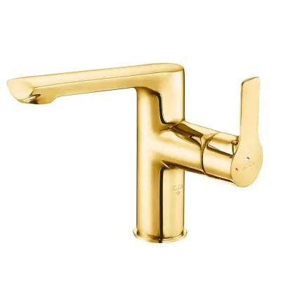 Eca Luna Altın Görünüm Kireç K. Yandan Kol Sabit Lavabo Bataryası