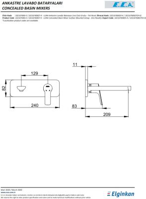 Eca Luna Altın Görünümlü Ank Lav Bat S.Ü. Tek Rozet 102167606A1-K