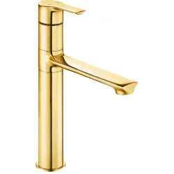 E.C.A - Eca Luna Altın Görünümlü Kireç Kırıcı Yüksek Tip Lavabo Bataryası