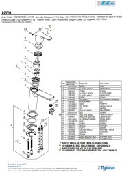 Eca Luna Altın Görünümlü Kireç Kırıcılı Sabit Lavabo Bataryası - Thumbnail
