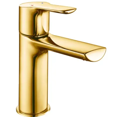 Eca Luna Altın Görünümlü Kireç Kırıcılı Sabit Lavabo Bataryası