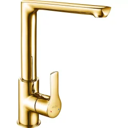 E.C.A - Eca Luna Altın Görünümlü L Borulu Su Tasarruflu Eviye Bataryası