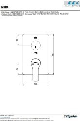 Eca Luna Krom Ankastre Banyo/Duş 2 Yollu Sıva Üstü 102167236-KDE - Thumbnail