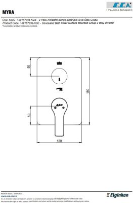 Eca Luna Krom Ankastre Banyo/Duş 2 Yollu Sıva Üstü 102167236-KDE