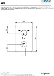 Eca Luna Krom Ankastre Banyo/Duş B. 3 Yollu Sıva Üstü 102167336-K - Thumbnail
