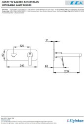 Eca Luna Krom Ankastre Lav. Bat. Sıva Üstü Tek Rozet 102167606-K - Thumbnail