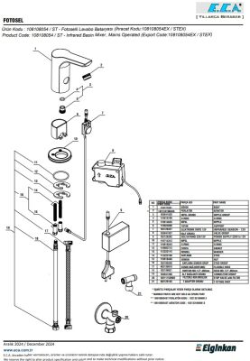 Eca Luna Krom Fotoselli Lavabo Bat Elektrikli T Adaptör 108108054