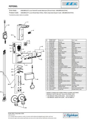 Eca Luna Krom Fotoselli Lavabo Bataryası Elektrikli 108108052