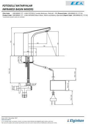 Eca Luna Krom Fotoselli Lavabo Bataryası Elektrikli 108108060