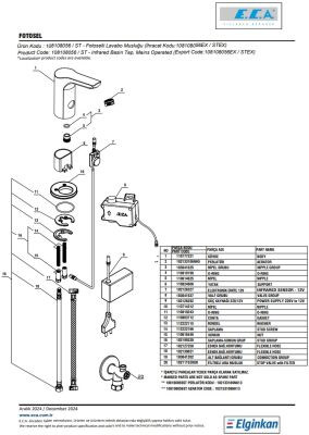 Eca Luna Krom Fotoselli Lavabo Musluğu Elektrikli 108108056