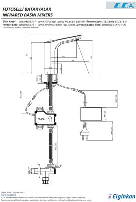 Eca Luna Krom Fotoselli Lavabo Musluğu Elektrikli 108108056
