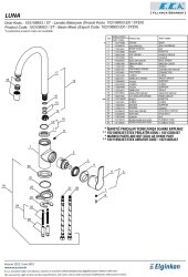 Eca Luna Krom Kireç Kırıcı Tasarruflu Kuğu Boru Lavabo Bataryası - Thumbnail