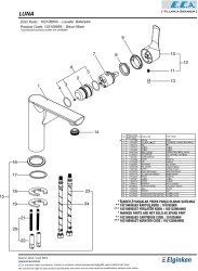 Eca Luna Krom Kireç Kırıcılı Yandan Kollu Sabit Lavabo Bataryası - Thumbnail