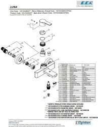 Eca Luna Krom Renkli Kireç Kırıcılı 102102450 Banyo Bataryası - Thumbnail